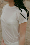 BASERANGE Classic Bamboo Fiber Bamboo Cotton Slim Fit T-shirt Series Collection Round Neck Bottoming Shirt France BAS-TOCT-BL-000-UNDYED